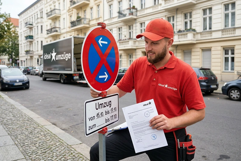 Anwohnerparkausweis und Halteverbotszone in Berlin beantragen für einen Umzug