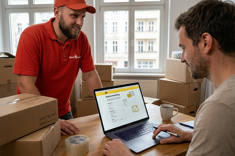 Nachsendeauftrag bei der Post nach einem Umzug in Berlin